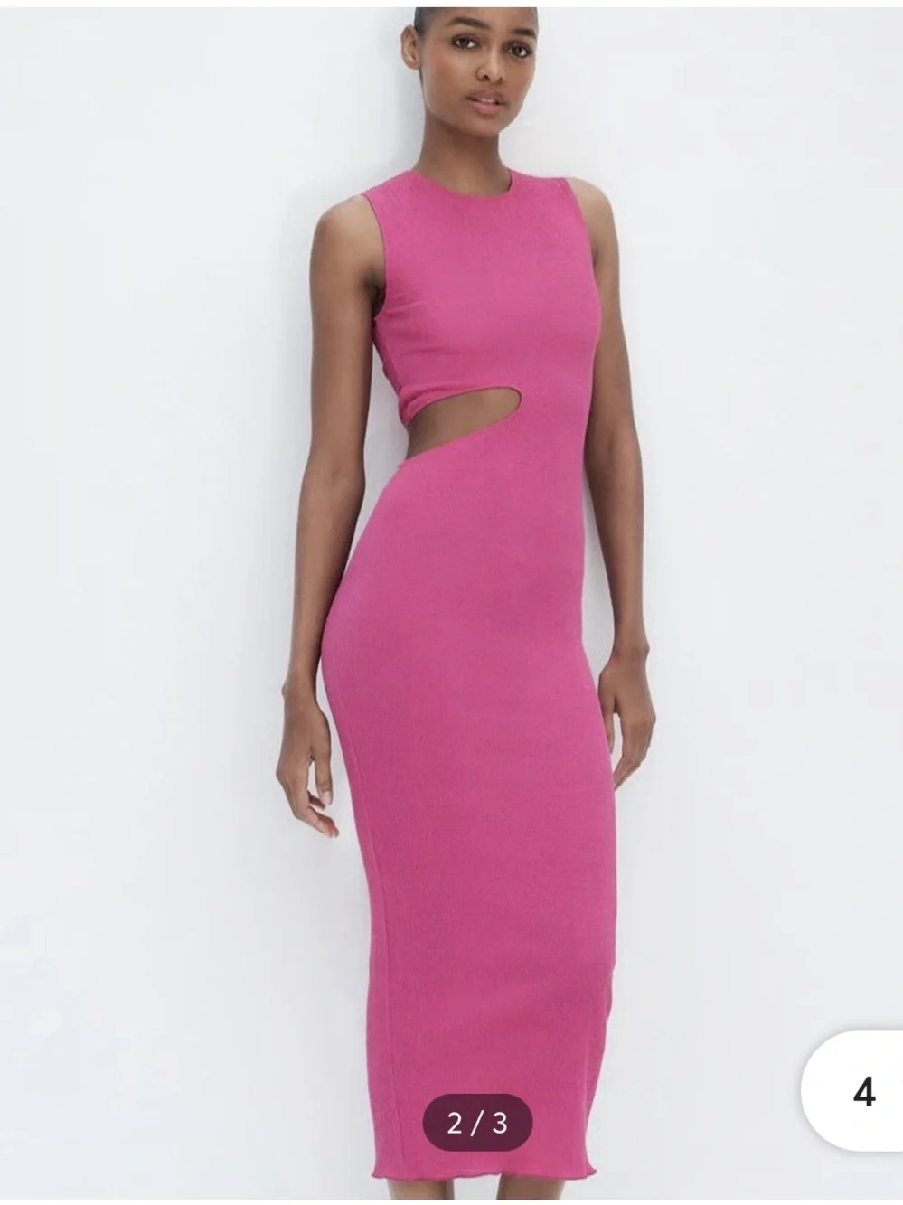 zara pink cut out dress Zara Pink Cut Out Dress sz XS XS (0-2)